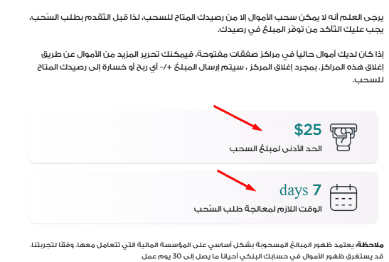 السحب من evest