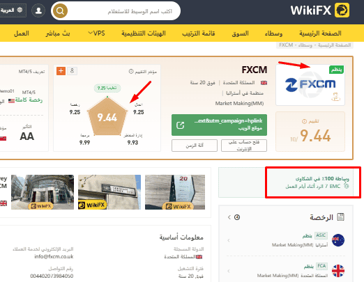 شركة FXCM في WikiFX